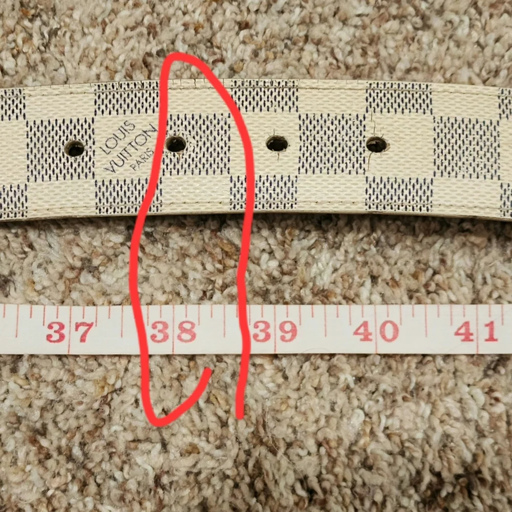 Louis Vuitton Damier Azur Canvas Voyage Belt 100/40